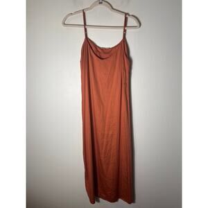 Neu Nomads Orange Sleeveless Slip Dress Sz M